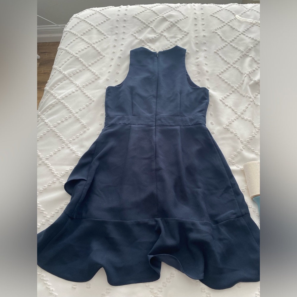 Banana Republic Navy Flounce Dress - Picture 3 of 6
